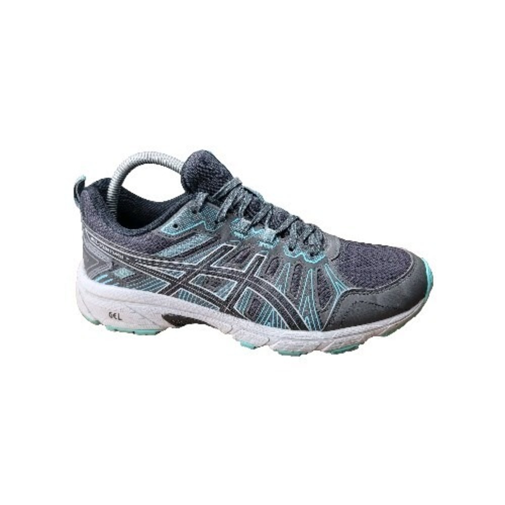 Asics Gel Venture 7 Shoes‎ Black Blue Womens Size 9.5 Running Sneakers 1012A652